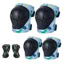 Gradient Color Kids Protective Gear Set Knee Pads for Kid 2-14 Years,W/ Adjustable Strap Kids/Youth Knee Pads Elbow Pads Wrist Guards Set for Inline Roller Skates,Cycling,BMX Bike,Skateboard,Scooter M