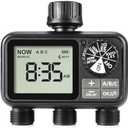 Sprinkler Timer,3 Outlets Programmable Water Timer with Brass Inlet for Garden Hose,Outdoor with Rain Delay/Manual/Automatic Watering System,Digital Irrigation Timers for Yard,Lawn