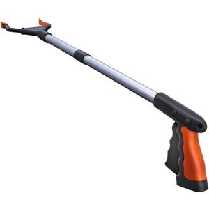 2024 Upgrade PowerGrip T9, Grabber Reacher Tool, Wide Jaw, Foldable, Steel Cable, with 96 Grip Points for Firm Grip, Magnet Orange, 32 Inch (Pack of 1)