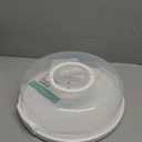 Pie, Cheesecake Carrier for up to 10 in x 4 1/2 in cake. Two Sided Fashionable Stand Doubles as Five Section Serving Tray Perfect Taker Caddie for Travel (White)