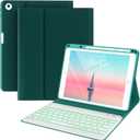 BLUTLOTUS Keyboard case for iPad 5th/6th Generation 2017/2018, 9.7 Inch iPad Air 2, Removable Wireless Backlit Keyboard Detachable, Folio Smart Cover (Teal)