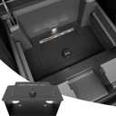 Center Console Safe Vault Compatible with 2023-2025 Chevy Silverado GMC Sierra 1500 Modified 2022 Model Console Safe Organizer Lock Box Replacement for 2022-2025 Chevy Silverado Accessories