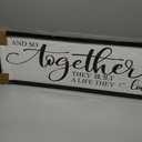 And So Together They Built A Life They Loved Sign Above Bed Wall Decor: Love Quotes Wall Art Black Frame Bedroom Signs Modern Rustic Farmhouse Hanging Plaques for Living Room Bedroom 12" x 40"