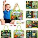 GOLIYEAN Toddler Busy Board - Montessori Toys for Toddler Boy Girl Birthday Gifts, Educational Learning Sensory Busy Book for Toddlers, Quiet Activity Books for Toddlers, Travel Toys for Airplane Car