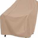 Modern Leisure Basics Patio Chair Cover - Weather-Resistant Fabric - Furniture Protection Perfect for Patio, Deck, and Porch - 33" L x 34" W x 31" H - Khaki