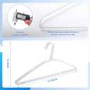50 Pack Metal Wire Hangers Bulk 15.9 Inch 13Guage Dry Cleaner Hangers Thin Space Saving Suit Holder for Home Clothing (50, White)