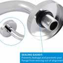 Voolan Shower Arm with Flange and Teflon Tape, Extension Shower Head Arm for Bathroom Fixed Shower Head, Solid Stainless Steel, Wall Mounted (20 Inch, Chrome)