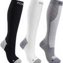 Men & Women's Compression Socks 20-30mmHg 3 Pairs for Nurses,Pregnancy,Travel,Running,Athletic,Cycling