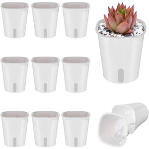 4 Inch Self Watering Pots for Indoor Plants,10 Sets Self Watering Planter Pots with Visual Water Level Window and Multiple Vents,Self Watering Plant Pot for All House Plants,Flowers,Herbs