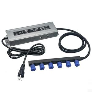 24V Waterproof Power Supply, 200W 6-Head Output Adapter Compatible with Philips Hue Outdoor Lighting- Lily Spot, Lily XL, Calla Pathway,Impress Pedestal & Wall Lights, IP67 Weatherproof Power Supply