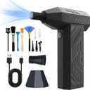 Compressed Air Duster-130,000 RPM Super Power Electric Air Duster 4-Gear Adjustable Cordless Air Blower Rechargeable for Computer, Keyboard, House, Outdoor