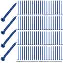 MorningRo 200 Qty 1/4" x 2-3/4" Star Head Concrete Screws Anchor with Drill Bits Blue Star Drive Bugle Head Screws for Anchor Masonry, Block, Brick, Cement, Stucco, Diamond Point and Wood Fastening