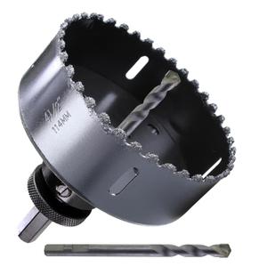 4-1/2 inch Carbide Grit Hole Saw Cutter for Hardy Plank Air Brick Stucco Drywall Fiber Cement siding Backer Board Plasterboard