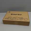 Black Bread Box for Kitchen Countertop, Large Bread Storage Container for Homemade Bread, Wood Farmhouse Breadbox Organizer for Kitchen Counter Corner, Cabinet, Pantry, Cupboard (Black)