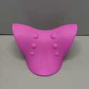 Cervical Neck Shoulder Stretcher Massage Pillow Traction Device Relieve Pain Cervical Spine Correction Pillow(Pink)