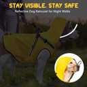 Dog Raincoat: Dog Rain Jacket with Reflective Harness & Removable Hood | Waterproof Dogs Rain Coat Poncho for Large Dogs Puppies (Yellow - XL)