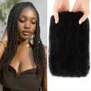 Afro Kinkys Bulk Human Hair for Mini Twists 18 Inch 4c Kinky Curly Human Braiding Hair for Repair Locs Soft Quality Human Crochet Hair for Black Women Girl Kids