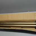 Double Window Curtain Rods, 1Inch Back and Front Rod, 72-144 Adjustable Length, With Same Size Round Finials Dual Curtain Rod, Warm Gold