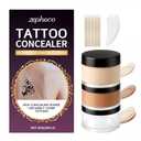 Full Coverage Tattoo Cover Up Cream  Waterproof, Sweatproof Body Concealer for Scars, Birthmarks and Dark Spots  Blendable Dual Shades (Ivory & Medium Deep)
