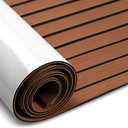 Fullfire EVA Foam Boat Flooring, Faux Teak Marine Boat Decking Sheet with Self-Adhesive Deck Carpet for Bass Boat Jon Boat Pontoon RV Kayak Floor 94" x 47"/35"/15"