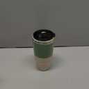 Bosmarlin Ceramic Travel Coffee Cup with Lid, 21 oz, Portable Coffee Mug for Car Cup Holder, Microwave and Dishwasher Safe, Reactive Glaze (Green)