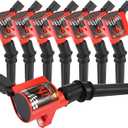 DG508 Ignition Coil Pack High Engine 8 PCS Ignition Coil Curved Boot for Ford E150 E250 E550 F150 F250 F550 4.6L 5.4L 6.8L V8 V10 Lincoln Mercury Compatible Part#DG508 DG457 DG472 DG491 F523