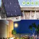 intelamp Solar Pendant Lights Indoor Outdoor, 4000mAh Gazebo Shed Chandeliers with Remote Dust to Dawn Mode 16.4Ft Hanging Lighting Interior for Outside Barns Toolsheds Chicken Coop