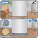 ToLanbbt Mini Fridge Silicone Mat - 24" x 24" x 0.8" Mini Fridge Drip Tray Under Refrigerator Mat Carpet Floor Protector, Leak-Resistant Portable AC Pan for Washing Machine Dishwasher Dryers, Gray