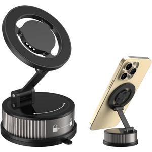 Magnetic Car Phone Holder with Fragrance Diffuser, 360° Rotatable Universal Mobile Phone Mount Compatible for MagSafe iPhone 17/16/15/14/13/12 and More(Dark Gray)