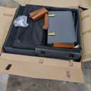 Wonder Comfort Futon Sofa Bed Convertible Sleeper Couch Split Back Loveseat with Adjustable Backrest, Modern Tufted Back Upholstered Loveseat Sofa, Leather, Grey