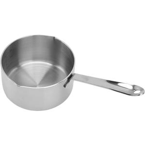Stainless Steel Mini Sauce Pan, 500ML Small Saucepan Sauce Cup Sauce Pot with Long Handle for Banquet Chocolate Melting Coffee(500ML)