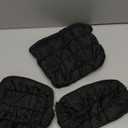 Huhumy 3 Pcs Puffy Makeup Bag Quilted Cosmetic Pouch for Women Cute Checkered Travel Toiletry Bag Puffer Makeup Organizer Purse Pouch Preppy Pencil Case with Zipper(Black)