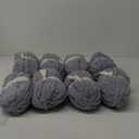 8 Pack Chunky Chenille Blanket Yarn for Hand Knitting and Crocheting - Jumbo Fluffy Super Bulky Yarn 28.4 Yds 7.7 Oz Each Skein (Blue Gray)