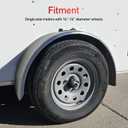 JY PERFORMANCE Trailer Fenders Single Axle, Steel Round Single Axle Trailer Fenders with Fender Backs Fits for 14''-16'' Wheels, 32'' x 9'' x 15'' Separate Fender and Back Plate, Not Welded (2 PCS)