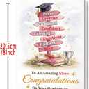 3 x Graduation Card for Niece, Congrats Grad Niece Gifts Card for High School, College, University, 2026 Graduation Party