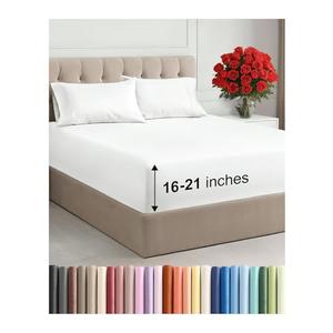 Extra Deep Pocket King Size Sheet Set - 4 Piece Breathable & Cooling Bed Sheets - Hotel Luxury Bedding with 16 to 21 inch Extra Deep Pockets - Ultra-Soft, Fade & Wrinkle Resistant - Oeko-Tex - White