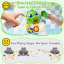 Dinosaur Baby Bath Toys for 1 2 3 Year Old Boys, Dino Bath Bubble Machine with Rainbow Lights & Water Scoop,Fun Toddler Toys Baby Shower Bathtub Toys Birthday Easter Gifts for Kids Age 1-3 Year Old
