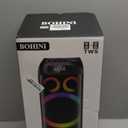 BOHINI Bluetooth Speaker, 160W Peak Powerful Loud Stereo Sound Deep Bass Wireless Boombox Portable Large Party Speakers with Subwoofer TWS Pairing Dynamic LED Light for Outdoor Camping Backyard Events