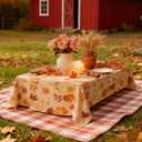 2 x Thanksgiving Fall Table Runner Pumpkins Maple Leaf Fall Runner for Table Seasonal Holiday Autumn Thanksgiving Decoration 13x48 Inch