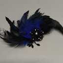 MYSEUNI 2025 New Blue and Black Masquerade Mask for Women with Feathers - Womens Mascarade Venetian Mask for Masquerade Party, Mardi Gras, Halloween Cosplay Prom, Christmas
