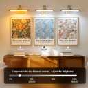 ZitoStory Picture Lights for Wall Battery Operated, (Gold, 24in) Rechargeable Art Light for Painting,Modern wall Lights for Pictures,Dimmable Gallery Artwork Lights for Pictures On Wall