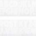 10 x 4 Inch Large Letter Stickers,117 Pieces Self Adhesive Cute Alphabet Sticker for Mailbox, Door, Truck and Outdoor, Waterproof Vinyl Symbol Stickers for DIY12 Sheets White