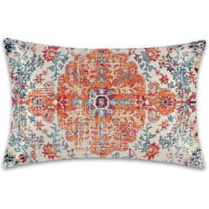 Boho Vintage Satin Pillow Case Queen Size,Soft Pillowcases for Hair and Skin Similar to Silk,Pillowcases with Hidden Zipper Bedding Accessories,20X30 Inches,1 Pack