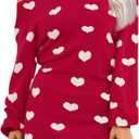 Wenrine Women's Off The Shoulder Sweater Dress 2025 Fall Winter Casual Long Sleeve Knit Slim Fit Pullover Mini Dresses (X-Large, Z1-red)