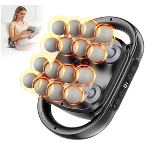 Beyn New 16Head Massage Gun Set  16 Gray Heads Included, 30 Speed Levels, Deep Tissue Massage for Back/Leg/Foot Muscle Relaxation, Portable Design