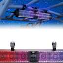 KEMIMOTO UTV Sound Bar 28 Inch ATV Soundbar 4X Subwoofers LED Party Lights Bluetooth Golf Cart Sound Bar 2X Tweeters Compatible with Polaris RZR Can-Am X3 Defender CFMOTO for 1.56"- 2.25" Roll Cage