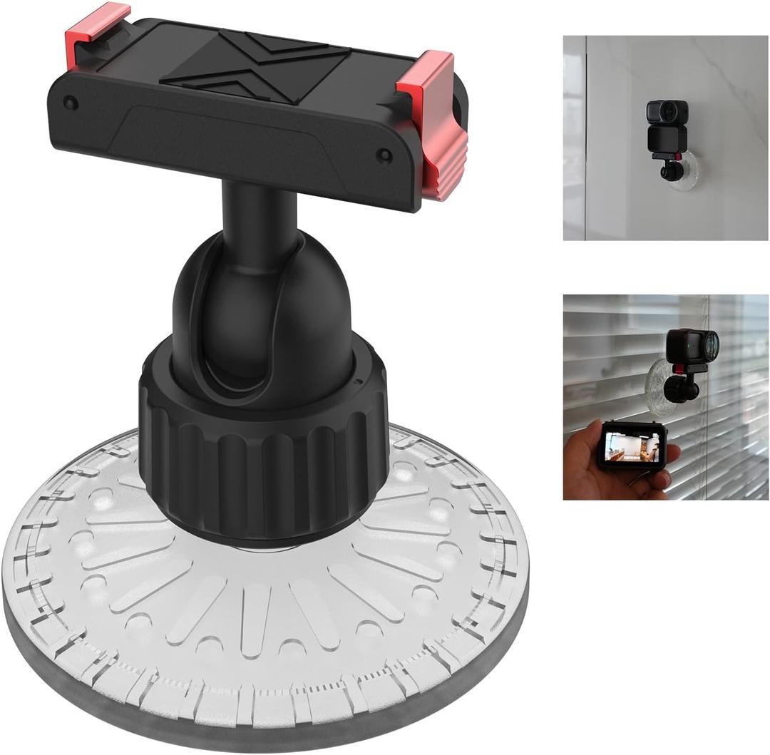 Mini Suction Cup Car Mount DJI Osmo Nano Accessories, with Magnetic Mount Quick Release Adapter Base Inside Dash Dashboard Vacuum Glass Sucker Holder Attachment