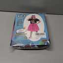 Girls Light-Up 80s Costume Set for Kids - Christmas Dress-Up, Holiday Party Decades Day Rock Star Outfit (Large, Pink)