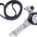 Drive Belt Tensioner Pulley Assembly with Serpentine Belt Compatible with Buick Encore 2013-2020 L4 1.4L & Chevrolet Trax 2013-2020, Sonic 2012-2019, Cruze 2011-2016, Cruze Limited 2016 L4 1.4L