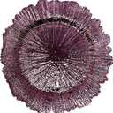 allgala 13-Inch 6-Pack Heavy Quality Plastic Round Charger Plates-Reef Purple-HD80338, Large